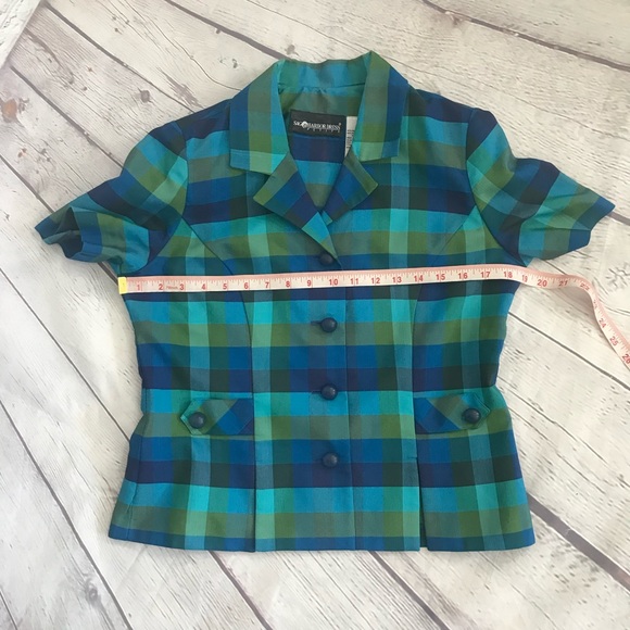 Sag Harbor Plaid Dome Button Down Top - Picture 9 of 10